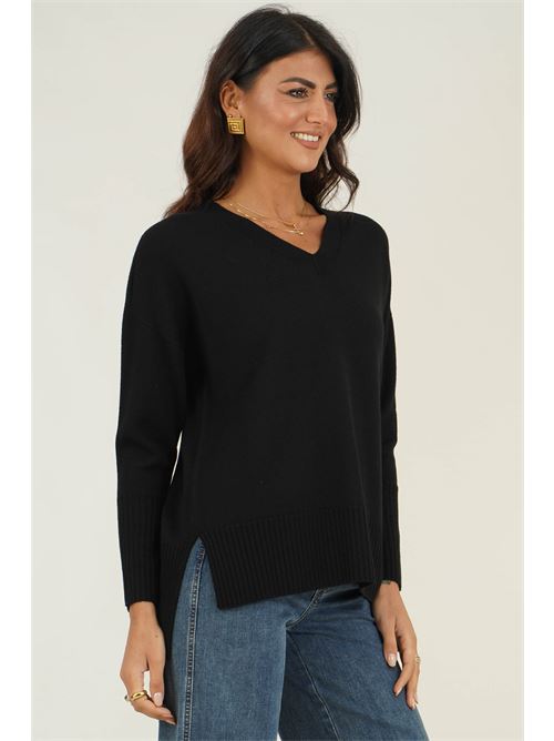 Maglia in lana merino Valeria Ghittori | 1245NERO
